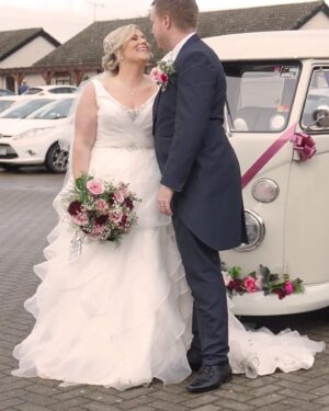 Jo Cooke Instagram - This is our gorgeous bride Laura, wearing one of my all-time favourite dresses - doesn’t she look amazing?! #curvybridesboutique #wedding #bride #plussize #plussizebrides #bridal #curvy #weddingdress #beautiful