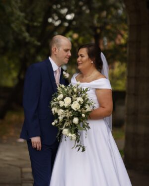 Jo Cooke Instagram - This is our beautiful bride Melissa who recently tied the knot. Melissa has kindly shared her experience with us; 

“ Wow what amazing shop and wonderful staff Jo and Cleo  from insdie and out .... I was so nervous when I walk in and made me feel welcome .... I tried on a few dresses at first and didnt want my boobs showing so I asked a dress that didnt show that .... then i pick out the dress in the shop and feel in love with it .... At first my mum didnt like it so had to take it off and tried different dresses and end up with the old i brought .... it was unexpected price when they told me and i was happy with the price and couldnt be much happier .... i had to wait  a little longer for it to be ordered ... and felt over the moon ..... thankyou to you for the wondeeful experiences lve every min of and and will recomend this place ... xxxxx” 

If you would like to book an appointment to come and try some dresses on please visit https://www.curvesandcouture.co.uk/. #curvybrides #plussizebride #wedding #bride