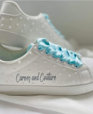 Jo Cooke Instagram - It’s all about comfort when it comes to dancing the (wedding) night away. Absolutely loving these wide fit, personalised, glitzy wedding trainers from @grace.and.ivory.designs  #wedding #trainers #personalised #Essex #bridal #plussize #plussizebride #love #bride