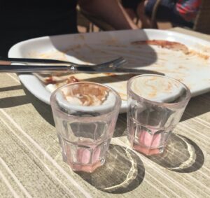 Jo Cooke Instagram - You know you’re a regular when your “Full English” is served with Tequila Rose ! @19th_holevilamoura @vasco_djw #vilamoura #lovinglife