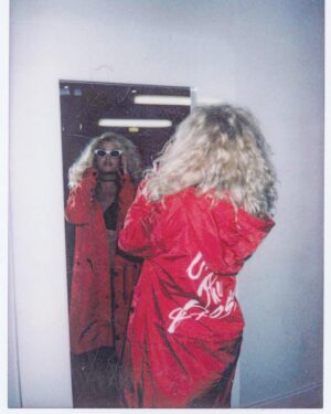 Joanie Perron Instagram - 🥀Am addicted to the pain and I love the rain cause it cries for me©️#namaste#polaroid#polaroids#vintage#red#raincoat#savi#curlyhair#blonde#tb#painandpleasure#sadomasochism#rain#love#lovethepain#lovetherain#partoftheprocess