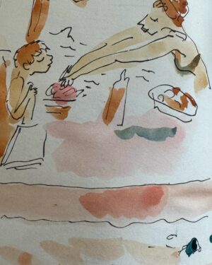 Joann Sfar Instagram - De l'eau et des frites.