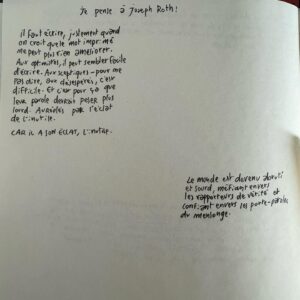 Joann Sfar Instagram - Je pense à Joseph Roth. Je dois pas être le seul.