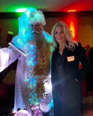 Joanna Cassidy Instagram - Well what’s a party without a name tag!!!!! #christmas #party #holiday #santa #commercials #clubs