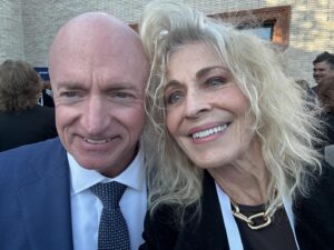Joanna Cassidy Instagram - With senator Mark Kelly at the Wallis Annenberg Theater for the performing arts!!! At the Giffords event for fun safety