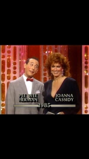 Joanna Cassidy Instagram - I had the privilege to present an award with Pee-wee Herman at the Golden Globes in 1985. His kindness and childlike spirit will always remain in our hearts along with his remarkable comedic talent. He will be truly missed ♥️ 

#peeweeherman #comedy #goldenglobes #1985 #fyp