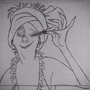 Joanna Quinn Instagram - Animation Nerd Alert - Animation stretch! 

Here’s another linetest by animation god ❤️Milt Kahl❤️

Madame Medusa takes her eyelash off. 

1st normal speed at 24 frames per second then slow mo to see the individual scrumptious drawings. 

Look at that s..t..r..e..t..c..h

Thanks to other animation god Richard Williams for sharing all these drawings with me. 

#miltkahl #drawing #animationart #2danimation #linetest