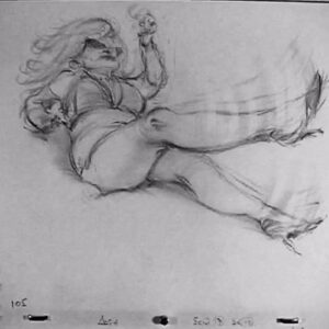 Joanna Quinn Instagram - *SLOW MOTION ANIMATION FUN*

Here’s the weekly slow motion scene. This is Bev from Affairs of the Art sitting on her sun lounger and taking a call on her phone tucked in her bra.

I like this pencil test because you can see all the numbering in the corners. This sequence has about 225 drawings. 

You can find a link to Affairs of the Art on my Linktree in my profile. 

#pencildrawing #2danimations #womenartists #characteranimation #animation