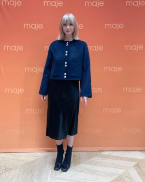 Joanna Vanderham Instagram - Got to meet some cool 😎 humans @majeparis presentation yesterday 

.
.
.
.
.
.
.
.
#fashion #stylist #joannavanderham #maje #holliemercedes