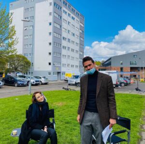 Joanna Vanderham Instagram - Some #bts from @irvine.welsh CRIME season 1. Airing on @itvxofficial TOMORROW 🤗 May 11th 
Recognise any of these locations? 

.
.
.
.
.
.
.
.

#dougrayscott #kenstott #joannavanderham #edinburgh #glasgow #britishdrama #crime #filming #detective #policedogs #workingdogs #dogsofinstagram #police