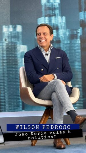 João Doria Instagram - Ontem, participei do programa Direto ao Ponto, da Jovem Pan. Durante a entrevista, Wilson Pedroso me perguntou se eu voltaria à política. Confira a minha resposta.
