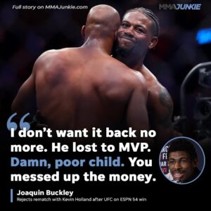Joaquin Buckley Instagram - Joaquin Buckley has no time for a Kevin Holland rematch anymore 😤 #UFCAtlanticCity

🔗 FULL INTERVIEW IN BIO