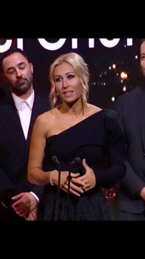 Jock Zonfrillo Instagram - I felt very privileged to be part of the @masterchefau team when they accepted their @aacta award last night for Best Reality Program. They gave me their moment in the limelight so that I could honour Jock, thank you.

@andyallencooks, thank you for looking after me the whole night, crying with me.

And to @charmainedepasquale_stylist and @toni_maticevski, thank you for taking all the worry of what to wear away. Toni - your dresses are beyond beautiful and you have been so generous and kind to me.