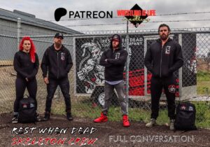 Jody Gyivicsan Instagram - What a crew!

For the next 2 weeks on the “Wrestling is Life is Wrestling” podcast, I’ll have the @restwhendeadclothing Skeleton Crew on the show. I’m joined by RWD sponsored athletes @tna_crazzy_steve @jakesomething_ & @jodythreat as we talk all things wrestling and life LIVE together at the home of RWD & @ceofitmj in @hustleculturefitness 

Part 1 drops tomorrow on all podcast platforms and YouTube.

But you can listen & watch the FULL conversation early   ad-free right now over on patreon.com/codydeaner