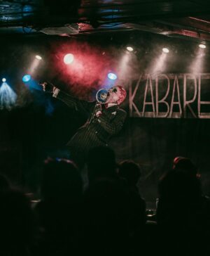 Joe Black Instagram - Suited, booted and wine-ed at last months @kleineskabarett 
Next one is July 4th. But before that I’ll be taking to @brightonspiegeltent on May 29th & 30th for some of my nonsense.
📸: @deadplantzfilmandphotography