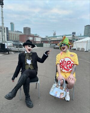 Joe Black Instagram - Thanks for having me @birminghampridefestival & @fattbutcher for your community event 🖤 a fleeting visit as I’m now off back home before your festivities begin!
And no visit to brum is complete without the yellow menace @ginnylemon69