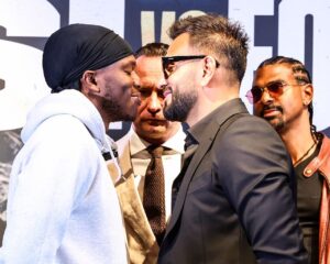 Joe Fournier Instagram - London what an incredible press conference the support was tremendous I thoroughly enjoyed myself. A special Thanks to @davidhaye who was the first person to spot my talent and putting me on my first big show back in 2016 at the O2 arena I would never be headlining Wembley without his support and guidance over the years. I know I’ll be in for a fight but I know my destiny is to be victorious in a vicious and spectacular fashion and I WILL be the new face of @misfitsboxing come May 13th live and exclusive on @daznboxing Pay Per View. Looking forward to being partners 😉 @sauerlandbros !!!
