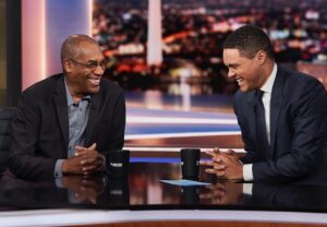 Joe Morton Instagram - Caught some laughs with #TrevorNoah on #TheDailyShow on #ComedyCentral (at 11PM EST tonight, and online.)