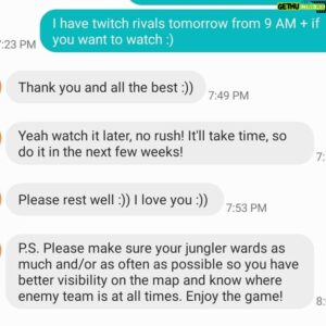 Joedat Esfahani Instagram - I told my mom I'm playing in Twitch Rivals tomorrow and she gave me some advice. She's so cute, I love her ☺💖
