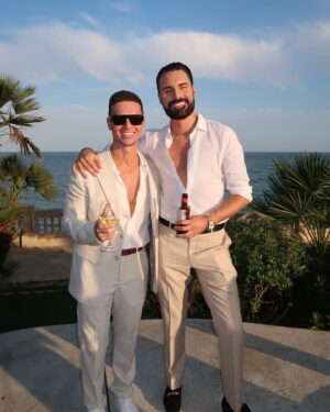Joel Corry Instagram - Dreamy weekend away 🇪🇸
Congrats to my amazing friends Scott & Sam ❤️
Unreal wedding & such a fun night with these legends!! 
We love ya @realscottmills @samvaughan89 x