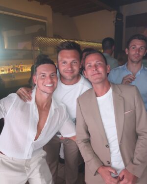 Joel Corry Instagram - Dreamy weekend away 🇪🇸
Congrats to my amazing friends Scott & Sam ❤️
Unreal wedding & such a fun night with these legends!! 
We love ya @realscottmills @samvaughan89 x