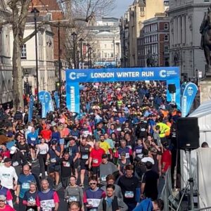 Joel Dommett Instagram - Loved the 10k @winterrunseries - got a 39.06 PB - and yes I’ve been hanging out with McFly a lot recently.