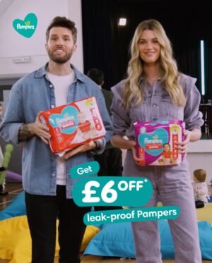 Joel Dommett Instagram - Pampers asked me to take some selfies with Wilde this Father’s Day. Let’s call this - Live, Laugh and leak free sleeps Download pampers club app, tap on scan  , type NEWPANTS6OFF to get £6 off pampers nappy pants (Terms   conditions apply hashtag #ad)