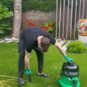 Joel Dommett Instagram - Bank Holidays are for people in banks to have a holiday AND to vacuum bird poo off your fake grass in crocs.