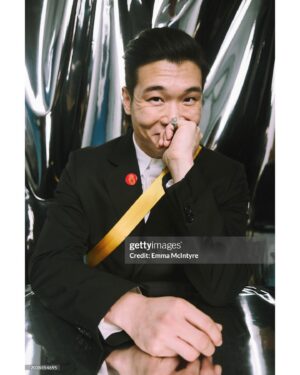 Joel Kim Booster Instagram - Happy Indie Spirits day! Today’s look giving secret prince of a made up country in a Netflix romcom. PrincESS of Genovia teas. 

Styled by @chrishoran20 with assist from @sanamceline and @danenikkoalvero 
The look: @helmutlang @doxpeter @camper @davidyurman 
The beat: @tracyraffelsonmakeup
Pin: #artists4ceasefire 🫶🏻
