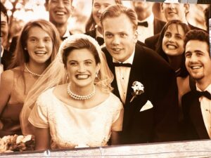 Joel McHale Instagram - Holy crap 27yrs married! Together for 29! Where did the freakin’ time go Sarah?! Still seems like this all happened a couple of months ago. Thanks baby for putting up with me. You deserve a metal and parade. I love you so much. This pic clearly shows whom our dogs(and the greater public) prefer with good reason. They know you’re the best. I’m so lucky. Love you!  #anniversary