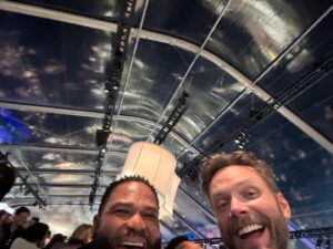 Joel McHale Instagram - Great time at the #thenightbeforeparty with @anthonyanderson.  @kenjeong was there too.  #mptf