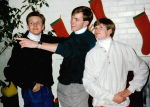 Joel McHale Instagram - Happy birthday big brother Chris!(he’s a stud in the middle). I think this photo was taken a few weeks ago which is clearly when turtlenecks were in style. Love you Chris. Happy birthday!