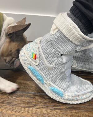 Joel McHale Instagram - My good friend makes these magnificent slippers/knitted sneakers. They’re the coolest, most comfortable and make a terrific gift. I’m not being paid or sponsored for this—- just helping out a friend who makes a great thing. There’s lots of different styles so please go to @byseay on @etsy and enter JOELFANS for a discount.