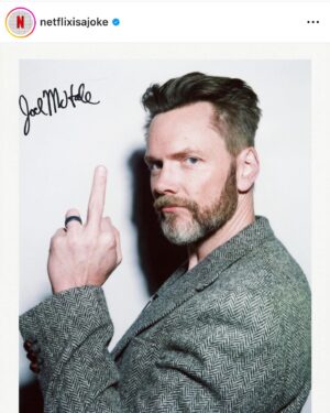 Joel McHale Instagram - It went so well in my Story, why not make it a post? Also,  beard is at full fish-sticks salesperson level.  #netflixisajoke