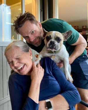 Joel McHale Instagram - HAPPY BIRTHDAY MOM! I love you mom. You look fantastic and continue to be able to spell way better than me. Thanks for being such a great mom and tolerating me during my formative years. You are a wonderful grandma and Bean Bag the Dog loves you. You are one of the greatest half Canadian half Americans this world has ever produced. Love you Mom! #happybirthdaylaurie #beanbagthedog