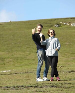 Joel McHale Instagram - HAPPY BIRTHDAY SARAH WIFE! I love you baby. Happy birthday. As you said…these photos pretty much encapsulate us. Thanks baby for putting up with me. You are literally one of the best people this earth has ever produced. So happy to walk through it’s beautiful Irish fields that are occasionally covered in sheep shit. #happybirthdaySarah