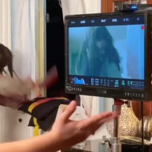 Joelle Farrow Instagram - In honour of Here For Blood premiering last night at the @tadfilmfest here’s some bloody BTS 🩸😈

Had so much fun with this incredible team @hereforblood