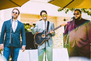 Joey Richter Instagram - 🚨WEDDING PHOTO DUMP PART 1 OF ???🚨

Our ceremony was a dream and we couldn't have done it without our beautiful friends! We are so grateful!

1) Ok this is actually us exiting the ceremony but it's a fun pic!

2) Dylan Darren and Jordan sang us down the aisle with truly the most BEAUTIFUL arrangement of You're Gonna Live Forever in Me 

3) Joey and I listening to them sing. I SOBBED all my makeup off in the first 2 mins of the wedding bc their voices were so beautiful. Spent the rest of the ceremony looking like Ozzy Osbourne. That is how life goes! 

4) A tight 5 to open the ceremony, as god intended

5) Nick was our officiant and it meant so much to us! He is one of our dearest friends 🥹 Plus he killed it! 

6) Joey and I each picked a friend to give a lil speech! Joe was Joey's pick, he did an amazing job AND managed to work in GG and Lost.

7) Julia was my pick and she gave a beautiful speech and made us cry and feel reflective, per usual!

8) We laughed through the whole fuckin ceremony! I look terrifying when I laugh, but that is also life!

9) Exhibit B

10) Friends, legally bound. 

There will be more dumps, sorry gurlies!!!

All 📸 by @annielesser !
#worldsfirstwedding #wedding #clowns #love #gilmoregirls #OfficialJLoWedding