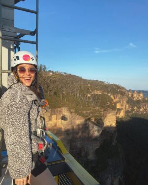 Joey Richter Instagram - 🧗🏻‍♂️WILD Australian Photos Incoming 🌄 On me & @slowpez8’s lil post-tour adventure in the #BlueMountains of NSW ⛰️, we were treated to the MOST special experience at @scenicworld_aus! During our time there we discovered firsthand that the Blue Mountains are maybe the most beautiful place in the world?? (Top notch rec from @a.j.holmes 🥇) #ScenicWorld_Aus is located in Katoomba, a mountain town that overlooks the 🤩BREATHTAKING🤩 Jamison Valley, which features the iconic #ThreeSisters 🏜️ (needless to say, it’s all fuckin stunning!). Scenic World offers 4 main attractions: Scenic Walkway 🦕 (endless rainforest paths feat. Dinosaurs — like in Slide 9), Scenic Railway 🚃 (steepest in the world!), Scenic Cableway 🚠 (ALSO steepest!), & Scenic Skyway 🚟, which sits 270 meters above the canopy below 😳

But then there #BeyondSkyway 😎 Something that I’d NEVER think I’d have the chance to do… but did!! Not only did we ride the skyway out into the center of the valley, but we got strapped in to climb ON TOP of the car 🫣 & privately enjoy the sunset w/ hot chocolate and champagne 🥂 I couldn’t fuckin’ believe it!

Now I’m prone to death-defying experiences only SLIGHTLY more than Lauren (exhibit A - her face in Slide 2)🪂 But our wonderful guide, Tony, could not make us feel safer while also encouraging us to lean out and soak in the landscape 🌅 PLUS he put up with our ONE MILLION questions about weather/how secure our rig was/the structural integrity of the cable car 🤔🤦🏻‍♂️

It was an unforgettable afternoon and I’m SO glad we worked up the courage to go for it! 🎢 Enormous thanks to Tony (pictures in Slide 10!), the whole Beyond Skyway team for being so nice to us (& also answering so many questions 🧐), & @bernsokol for being SO generous to set up this once-in-a-lifetime experience for us! 🥰
.
.
.
#explorebluemountains #australia #nswparks #skyway #daredevils #sunsetview #marriedlife💍 #coupleswhoclimbontopofcablecarsSTAYtogether