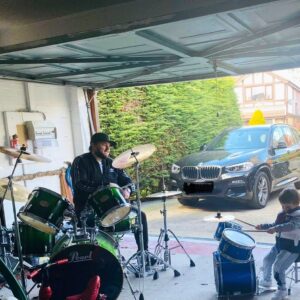 John Bradley Instagram - Drum battle. 🥁