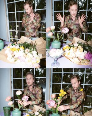 John Early Instagram - Gave my party tips to @interviewmag and did this photoshoot inspired by The Hours. 

Photographed by the great @bradelterman 

Styled by @isabellefields 

Hair: @gregglennonjr 

Makeup and prosthetic nose: @allydoesmakeup

Set design by: @lilsavbigcity

Thank you to @melzy917 and @benbarna and @pkv15 !!!!