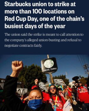 John Fetterman Instagram - I am proud to give my full support to these workers standing up against @starbucks' disgusting union-busting tactics

SOLIDARITY with those striking in Pittsburgh   Philly   across the country today ✊ #RedCupRebellion