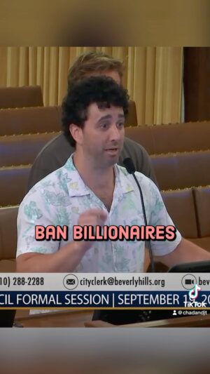 John Parr Instagram - We need to do something about billionaires.
.
.
.
#chadandjt #citycouncil #government #billionaire #socal #beverlyhills
