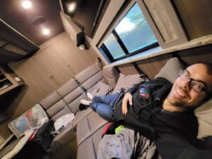 John Patrick "Jack" Douglass Instagram - Morning from my lil cave at the back of the tour bus! On our way to Durham, NC for tonight's show, charge your phones!