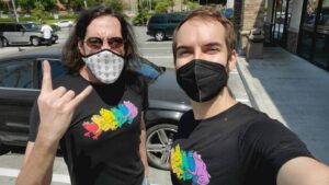 John Patrick "Jack" Douglass Instagram - Pfizer shot 2 of 2 today!! Got vaxxed alongside @theuniballer but the matching Comment Etiquette shirts were a wonderful accident, I swear