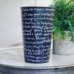 John Patrick "Jack" Douglass Instagram - One of my prized possessions is this mug a viewer gifted me at Playlist/Vidcon years ago (2012?), covered in YGS quotes