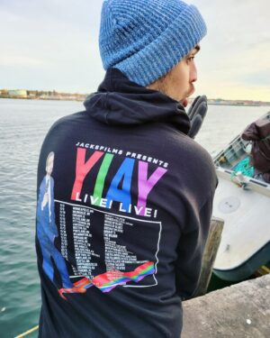 John Patrick "Jack" Douglass Instagram - Oops I dropped my exclusive YIAY hoodie that's only available at our live shows, how embarrassing