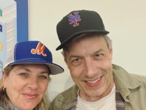 John Ross Bowie Instagram - Delightful night at dodgers stadium as they took on my New York Mets. Great hang with @figgsrock, Hank Bruce and Dave and
1. Stefano, who caught a toss from @marte06 after we’d been screaming at him all game.
2. Saw the great @lmkcast who (if you’re a close follower of Bowie Lore) cast me in AUSA
3. The view from our seats
4. Rosie and Jonathan, the Angels fans who were just there to root against the Dodgers and borrowed our hats for a photo.
5. The final score for the FIRST TIME I’VE EVER SEEN THE METS WIN AT DODGERS STADIUM (I’ve probably been to 17 or 18 Met games at that place, I was starting to take it personally)
6. As far as I’m concerned the games MVP, who visibly chuckled when I yelled “Starling you seem nice.”)
#lfgm