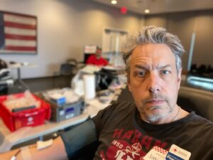 John Ross Bowie Instagram - Proud to be part of the JOSH MALINA IS NICE team donating blood to the American Red Cross. it’s never been easier to donate blood… There’s an app that has all the information and they even tell you where your blood goes (you’re welcome, Lancaster). I do a power red donation, which allows you to donate two units in one sitting safely. It takes longer, but I bring a book. Scroll through to discover the designation that the American Red Cross has assigned me. I insist on being addressed as such going forward. #Oneg #universaldonor