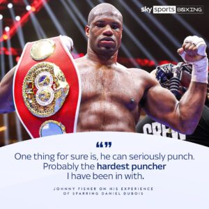 Johnny Fisher Instagram - ‘Dubois is the HARDEST PUNCHER I have been in with’ ‼️
